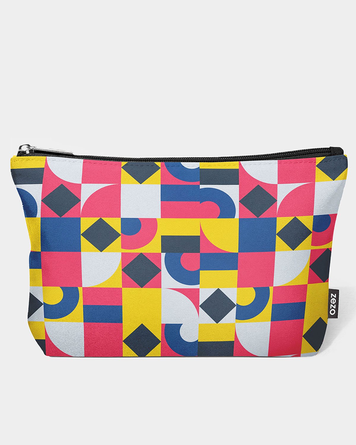 Zezo Modern Zipper Makeup Bag – Compact, Durable & Multipurpose Cosmetic Pouch