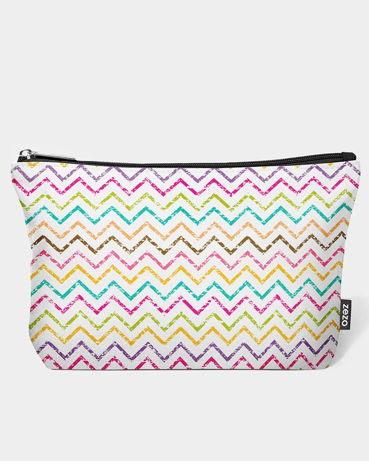 Zezo Modern Makeup Bag – Stylish Multipurpose Zipper Pouch for Cosmetics, Travel & Everyday Use