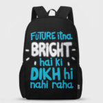 Zezo Bags Motivational & Funny Quotes Backpack – Stylish Laptop, College & Travel Bag